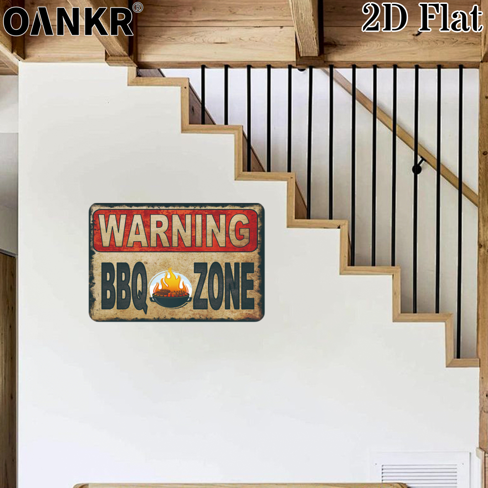 Vintage Warning Poster Metal T - Farming Zone 评论和价格