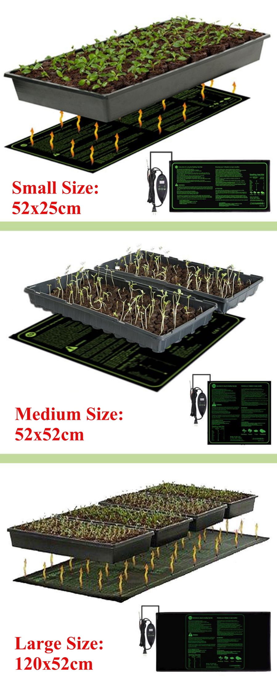 3 Sizes Upgrade Seedling Heat  - Seedling Heat Mat 评论和价格